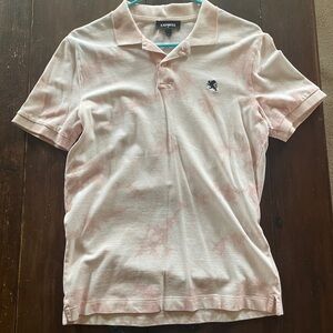 Express pink polo xs